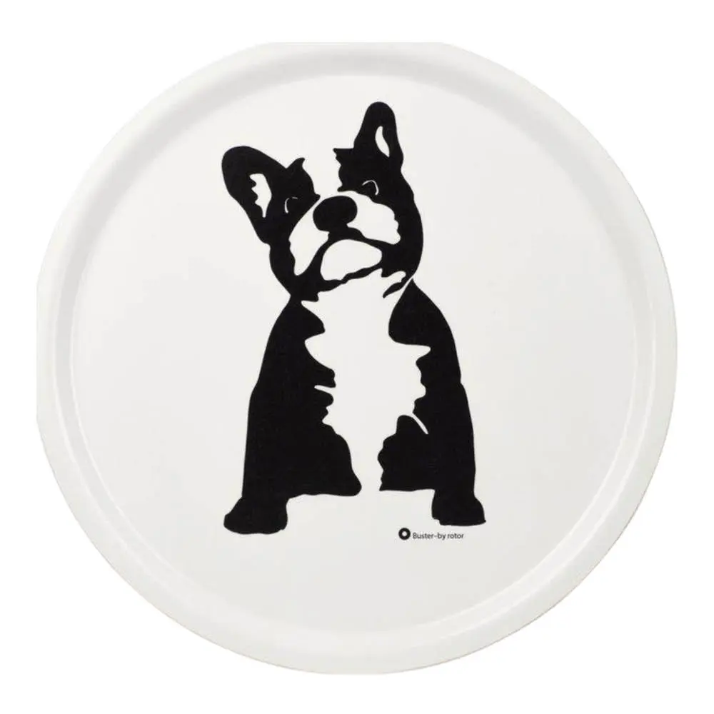 Buster serveringsbrett 38x38 cm hvit/svart