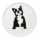 Buster serveringsbricka 38x38 cm vit/svart