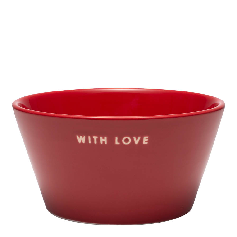 Vondels Table Talk Kulho With Love 7 cm Punainen