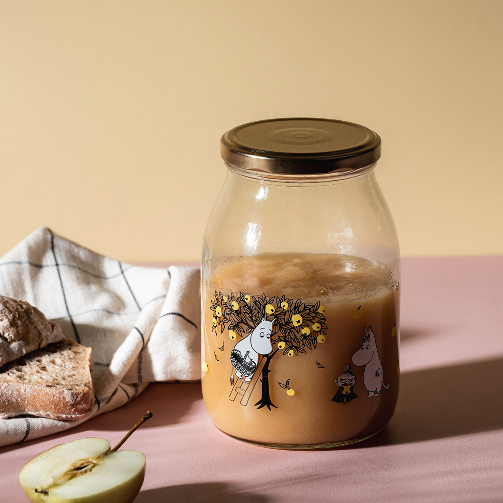 Muurla Mumin glasburk 1 L äpplen klar