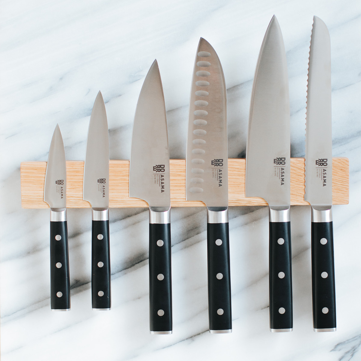 Dorre Asama kokkekniv 20 cm svart/sølv