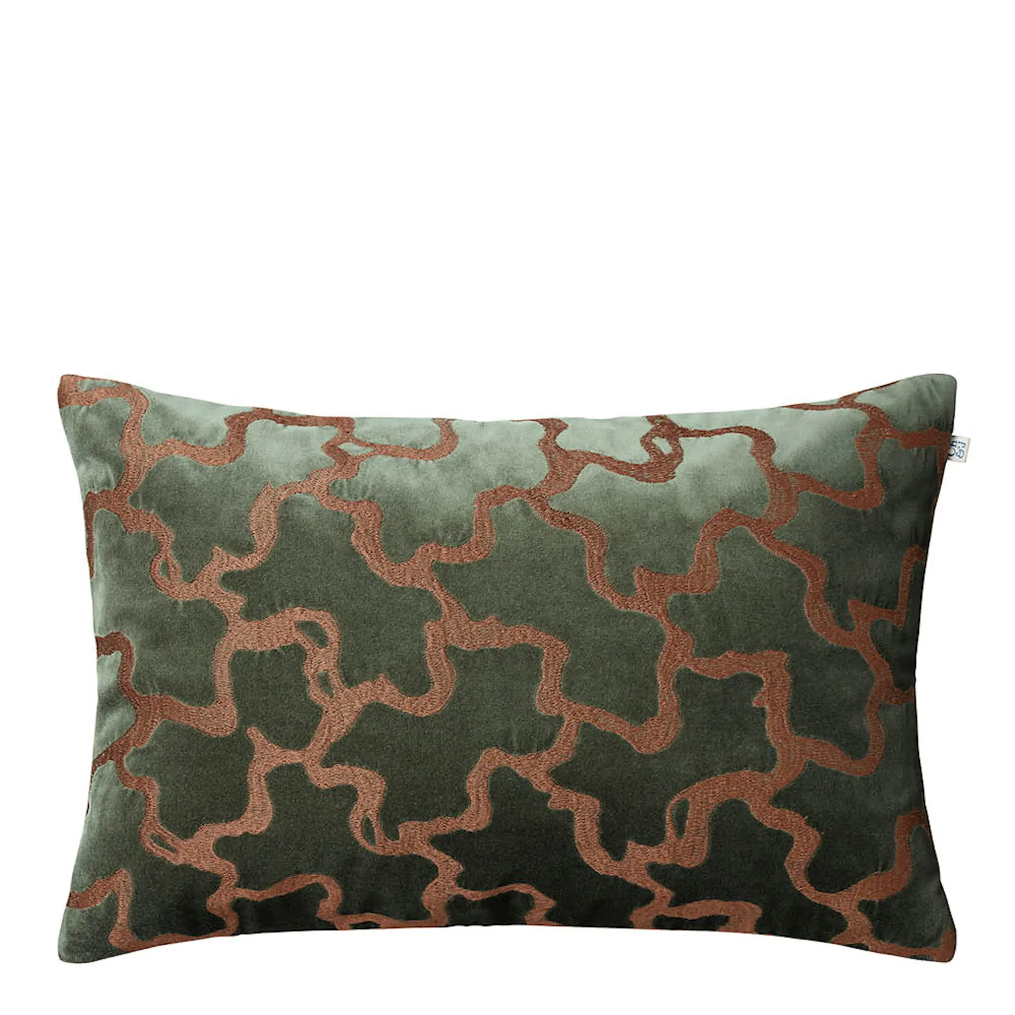 Chhatwal & Jonsson Chand putetrekk velur 40x60 cm Forest Green/Cognac