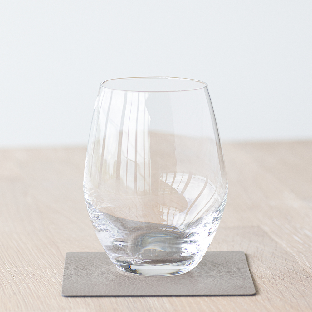 LIND DNA Square Leather Serene  Lasinalunen 10x10 cm Mole Grey