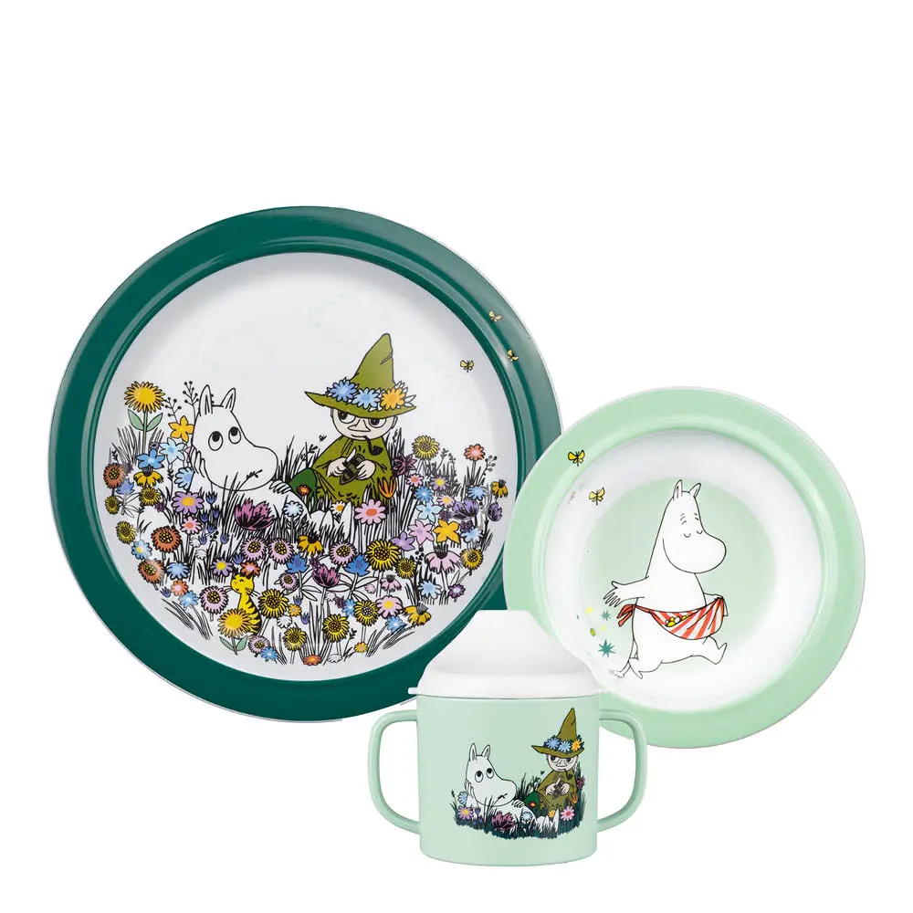 Muumi Lasten astiasto 3 osaa Niitty