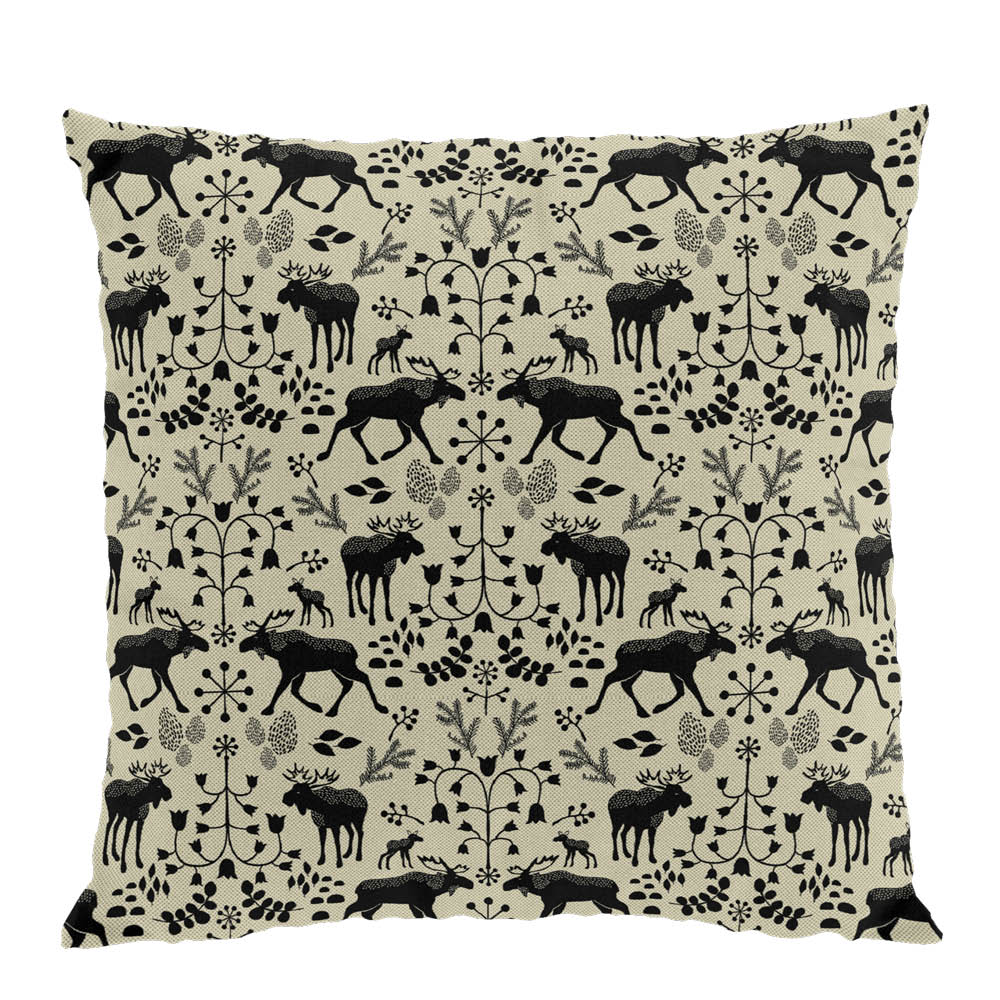Arvidssons - Skogens konung Tyynynpäällinen 47x47 cm Musta