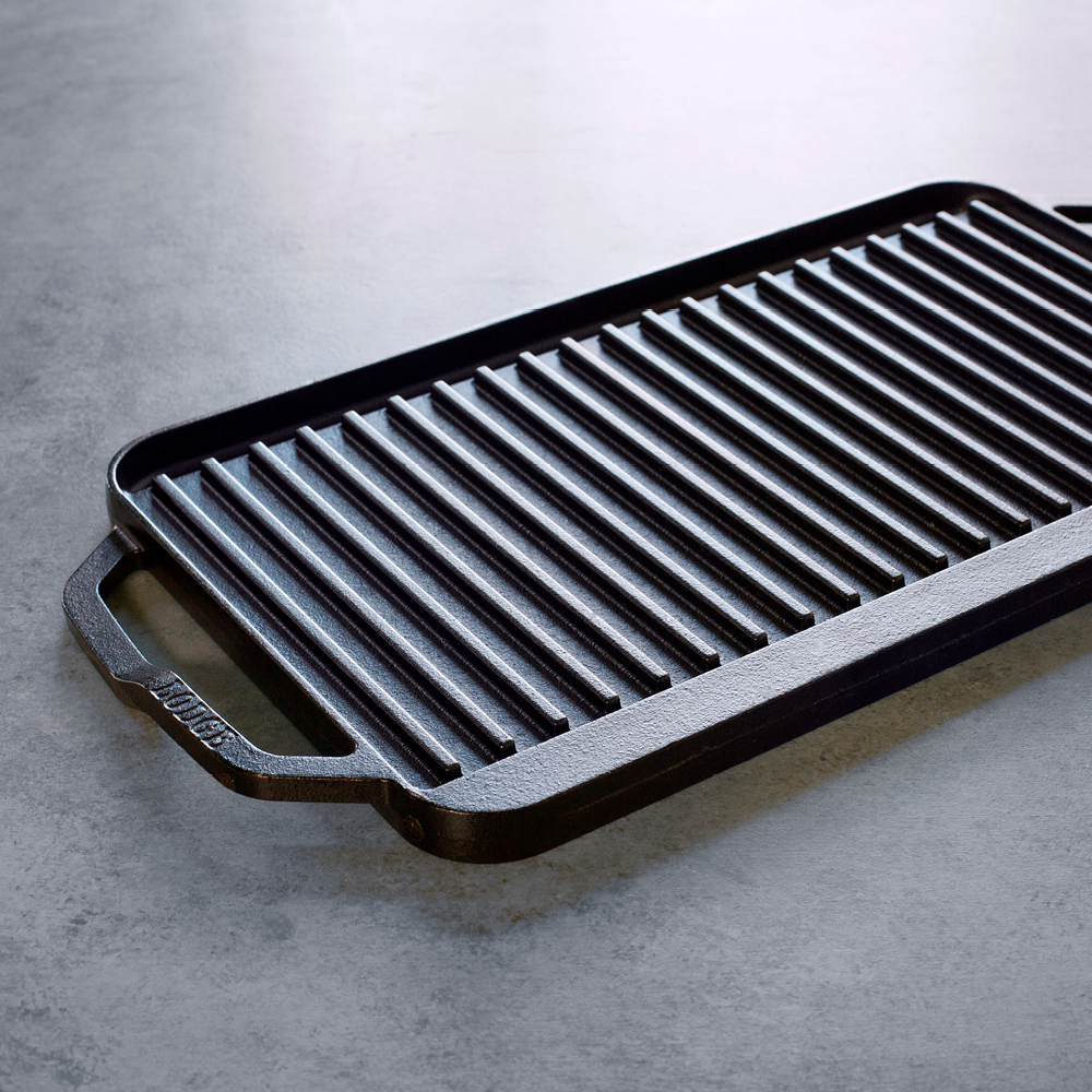 Lodge Chef Collection kaksipuolinen valurautalevy 25x50 cm