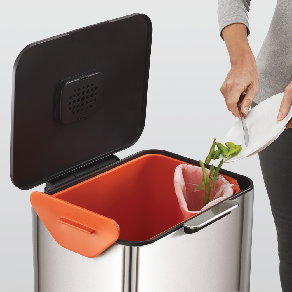 Joseph Joseph Totem Avfallsbehållare 60 L Borstad Stål