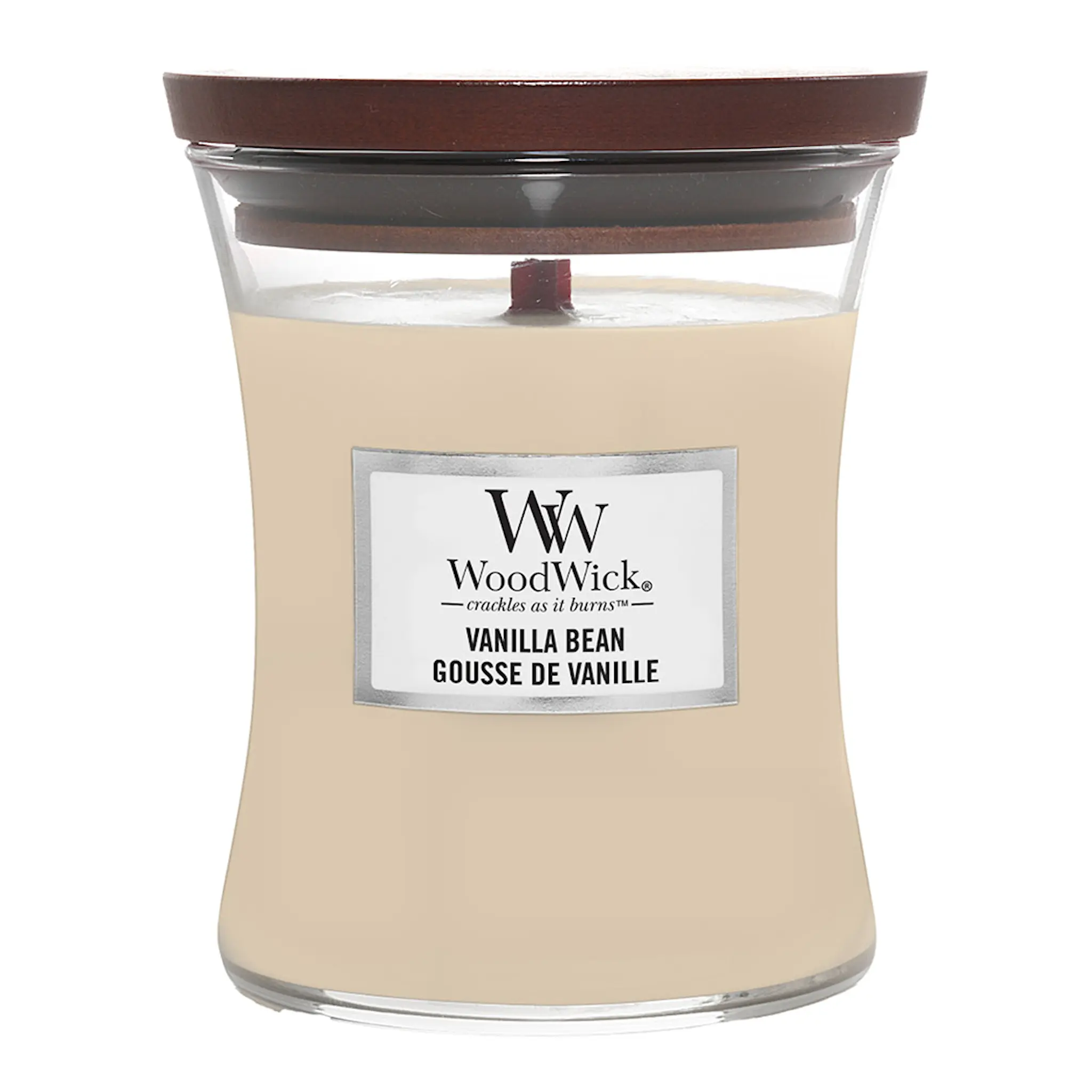 WoodWick Hourglass doftljus medium vanilla bean