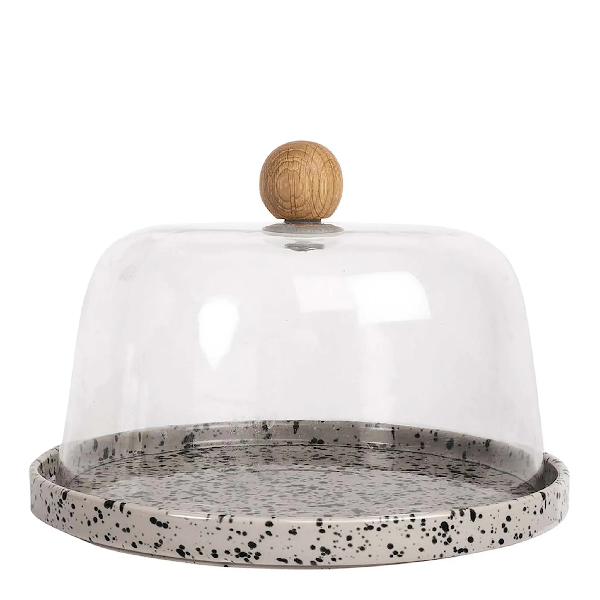 Sagaform Ditte Ostkupa Rund 19,5 cm Grå/Svart/Klar