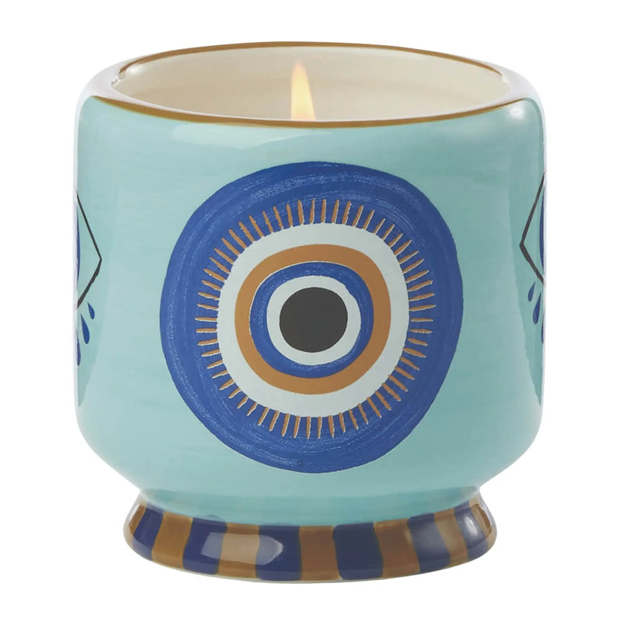 Paddywax Adopo doftljus incense & smoke 8,8 cm Eye blå