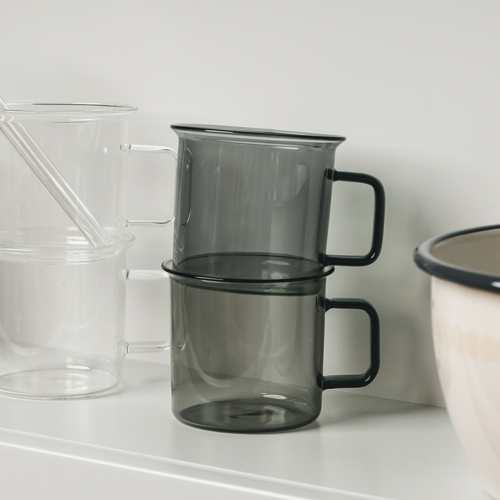 Muurla The mug glasskopp 3,5 dl grå