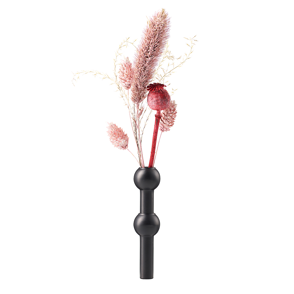 Stoff Nagel Vase 10 cm svart