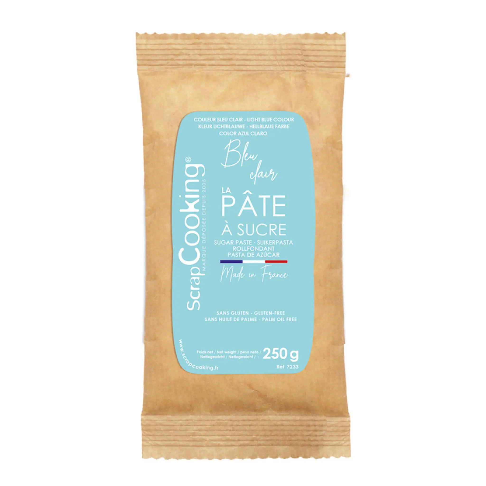 ScrapCooking Sockerpasta 250 g ljusblå