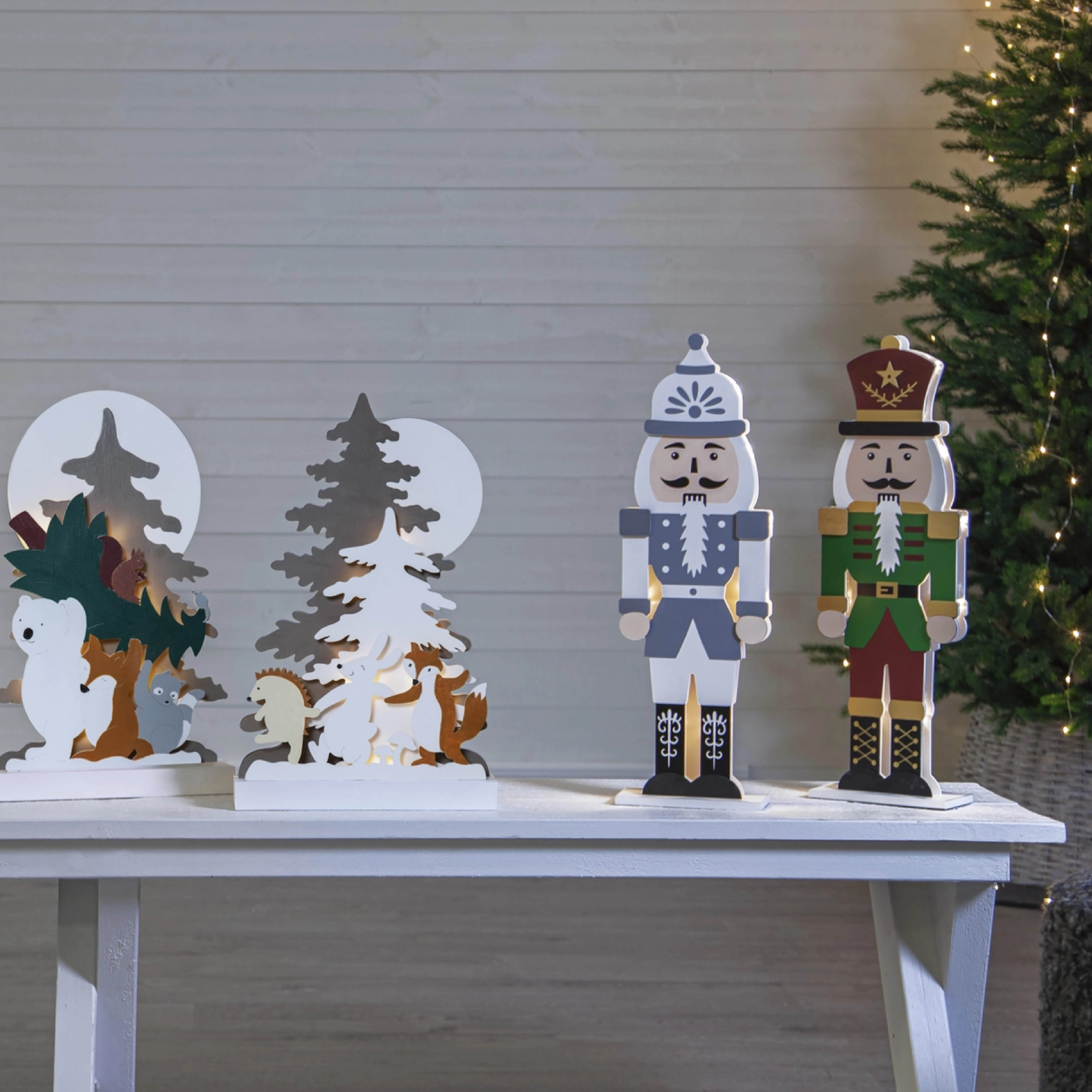 Star Trading Nutcracker juledekorasjon 52 cm grønn/rød