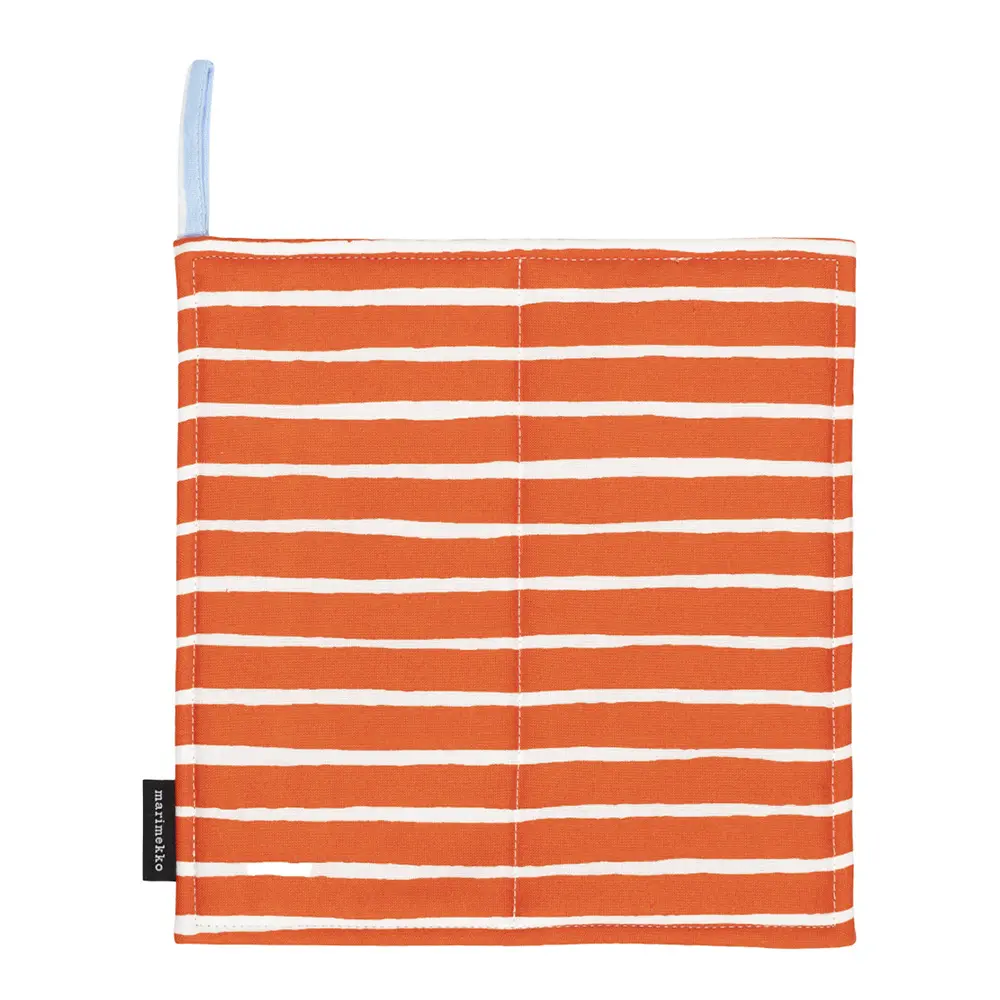 Piccolo gryteklut 21,5 cm hvit/tomat rød/blå