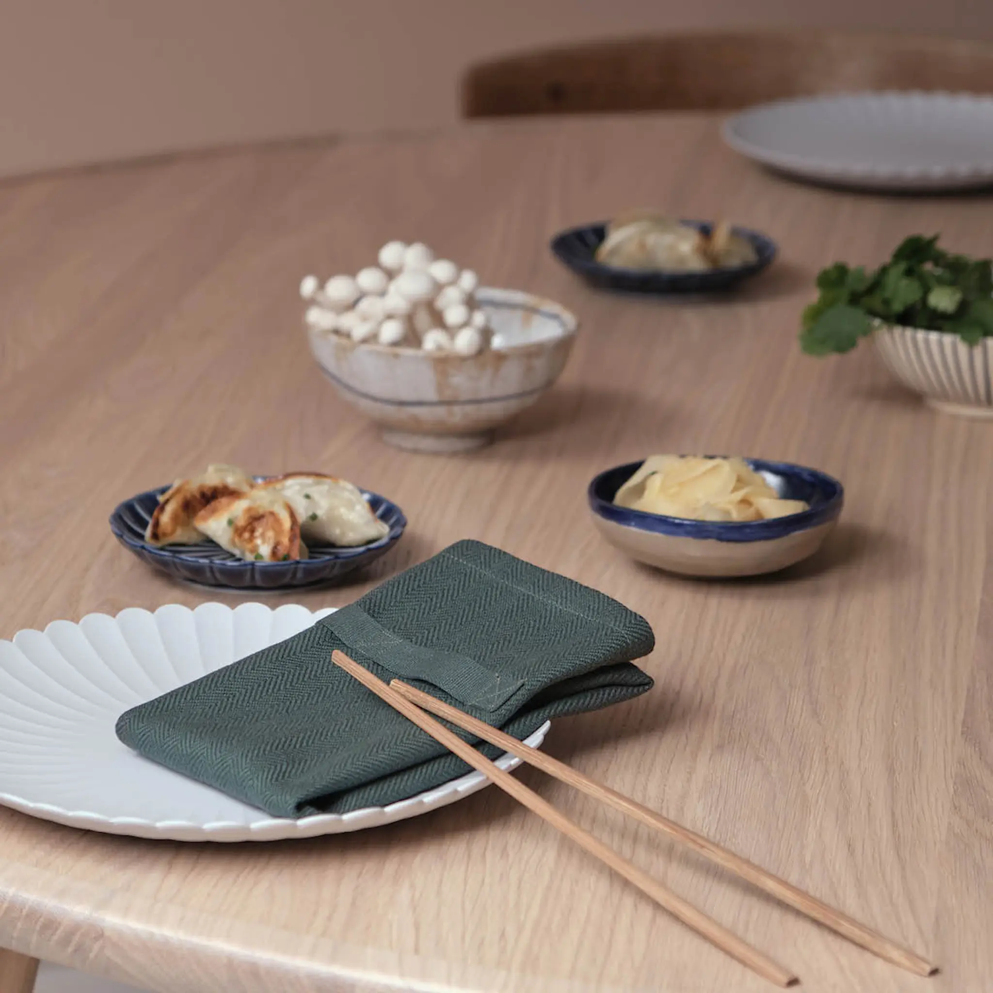 The Organic Company Servett i bomull 35x40 cm 4-pack mörkgrön