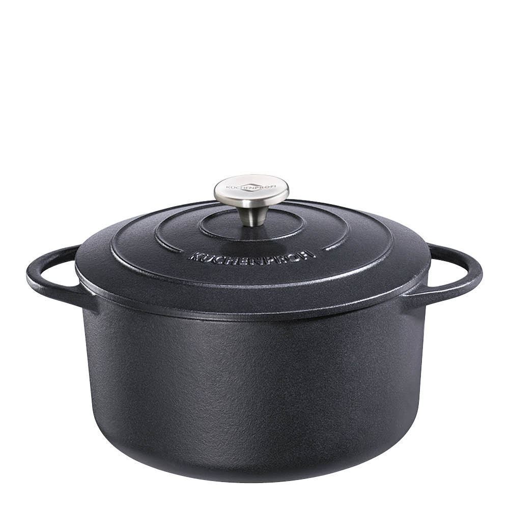 Küchenprofi - Provence Valurautapata 22 cm 3,3 L Musta