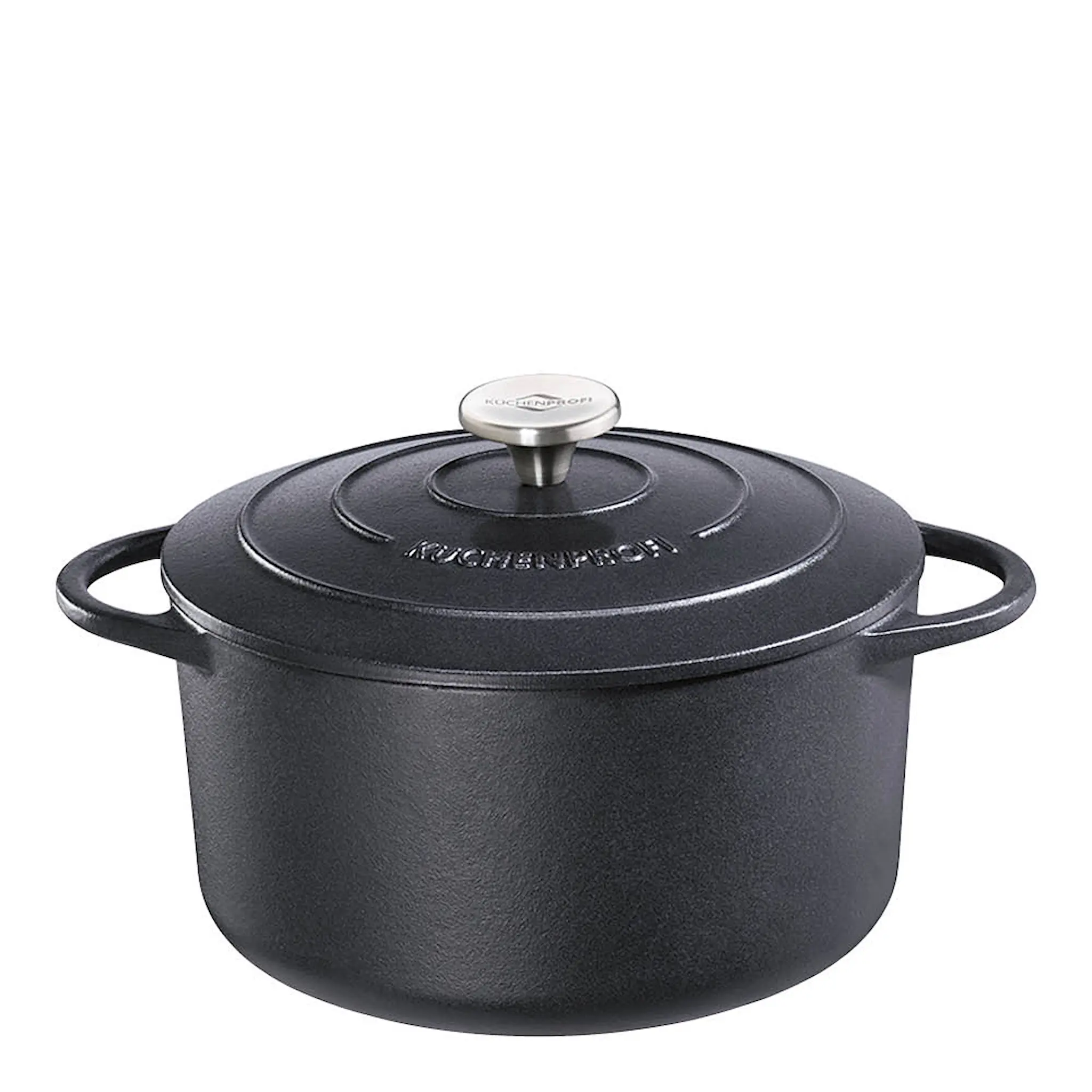 Küchenprofi Provence gjutjärnsgryta rund 22 cm 3,3 L svart