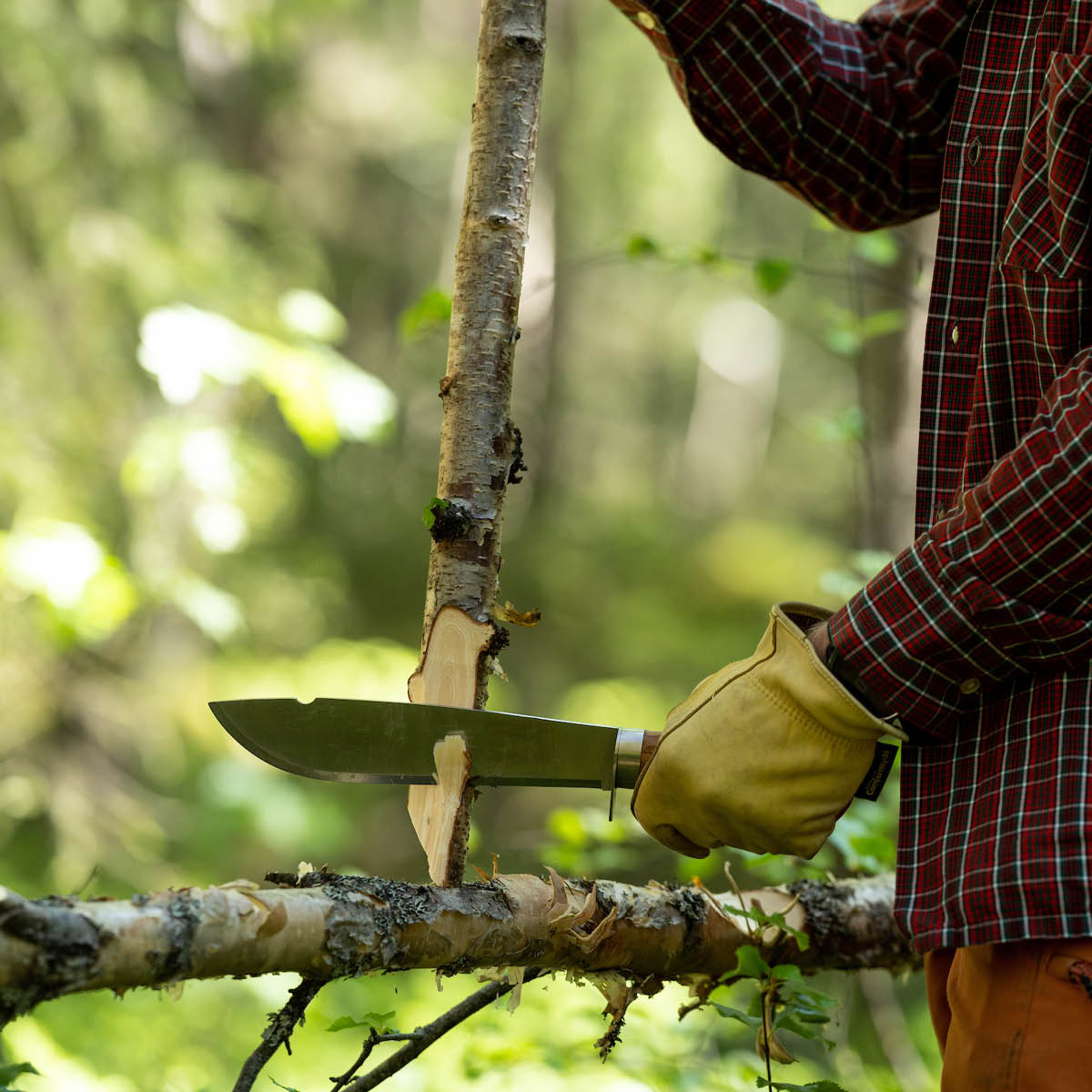 Brusletto Villmarka stor kniv 36 cm olivträ