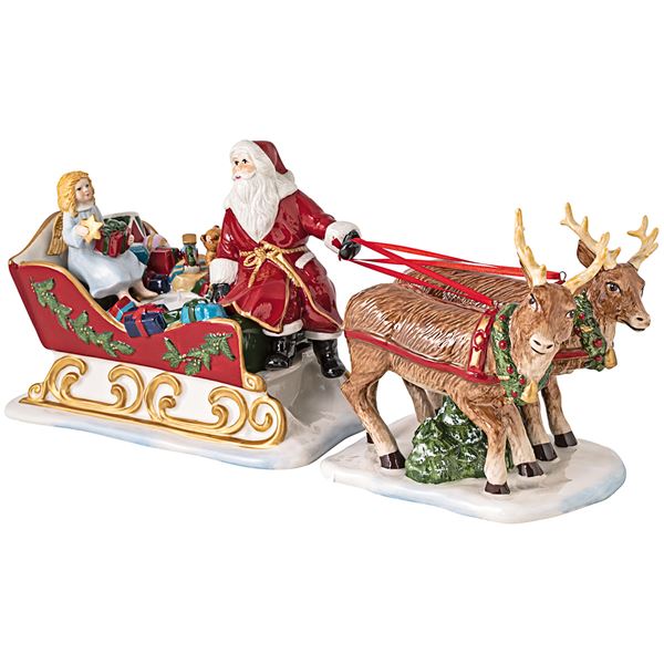 Villeroy & Boch - Christmas Toy's Joulukoriste joulupukki reellä 14 cm