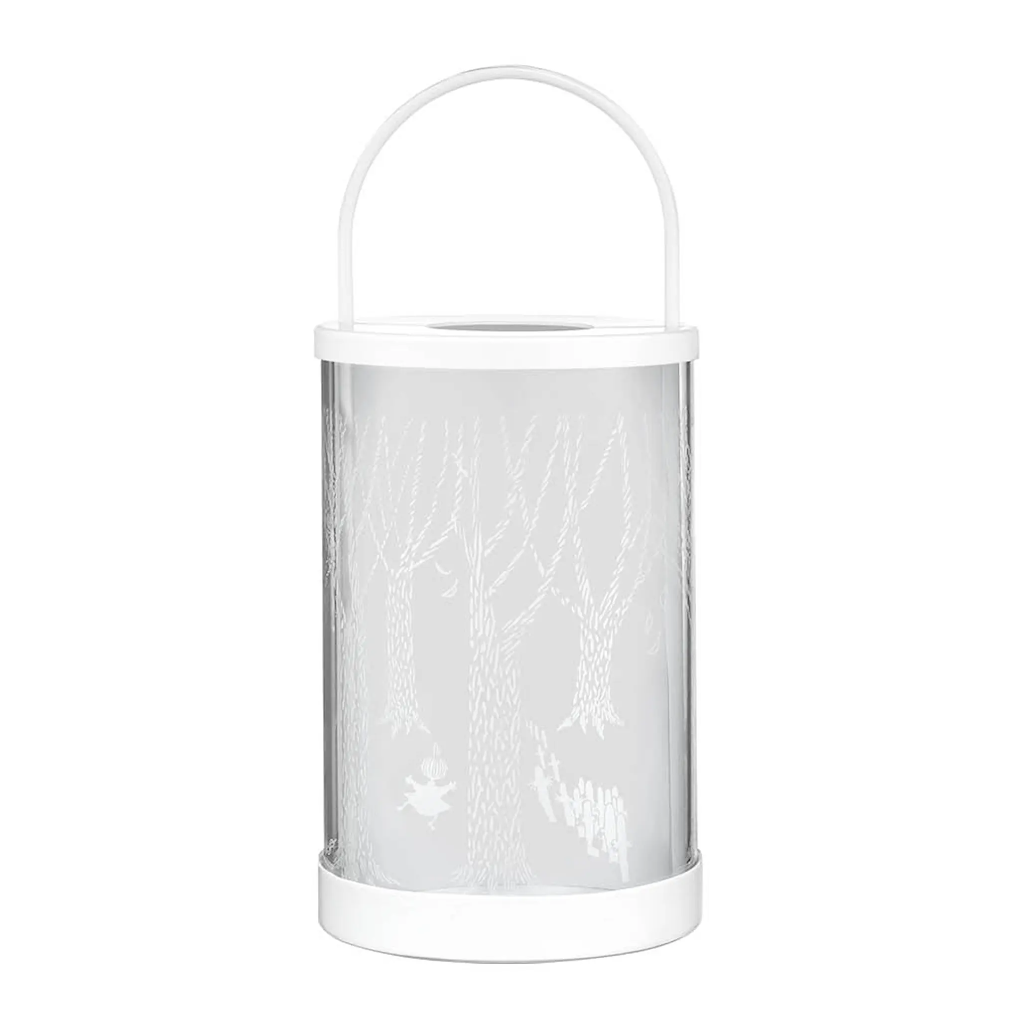 Muurla Mumin lykta glas/metall 26 cm I skogen