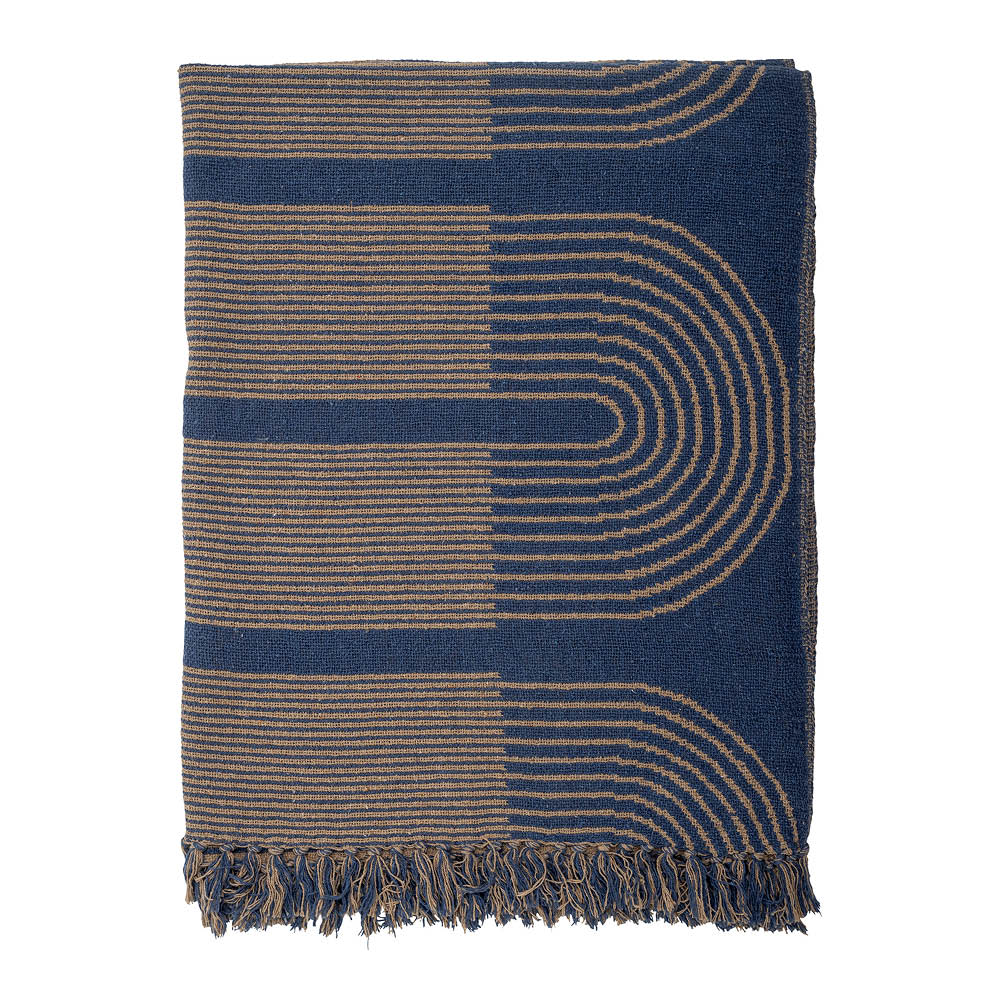 Bloomingville Pledd Tiffanie 160x130 cm blå