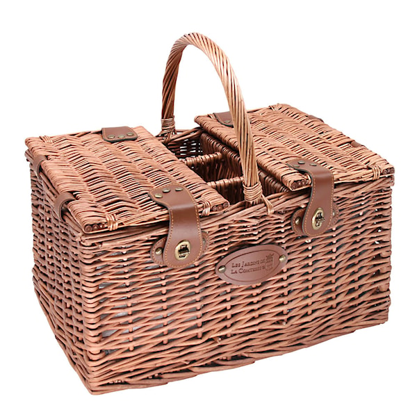 Saint Germain picknickkorg 4 personer röd och vit