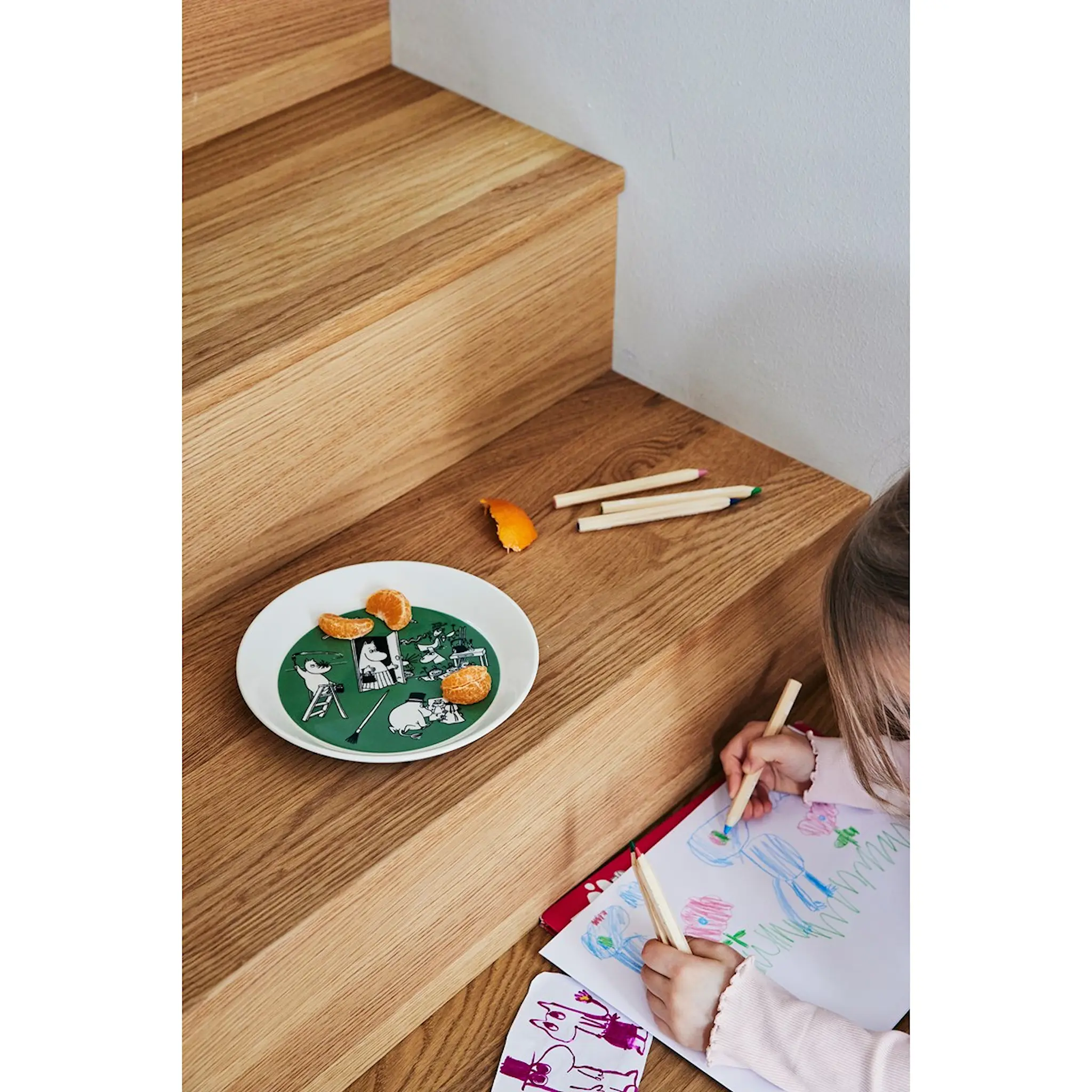 Moomin Arabia Mumintallrik 19 cm 2-pack Teckning & Jul