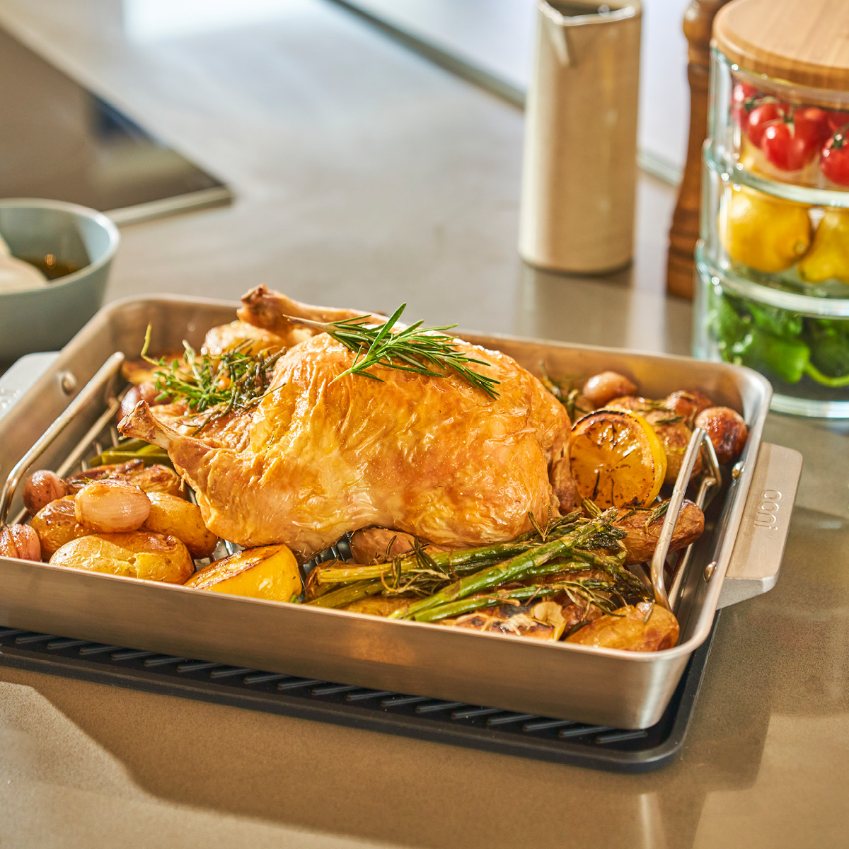 Ooni Ildfast form stor 44x30 cm med skjærefjøl stål/eik