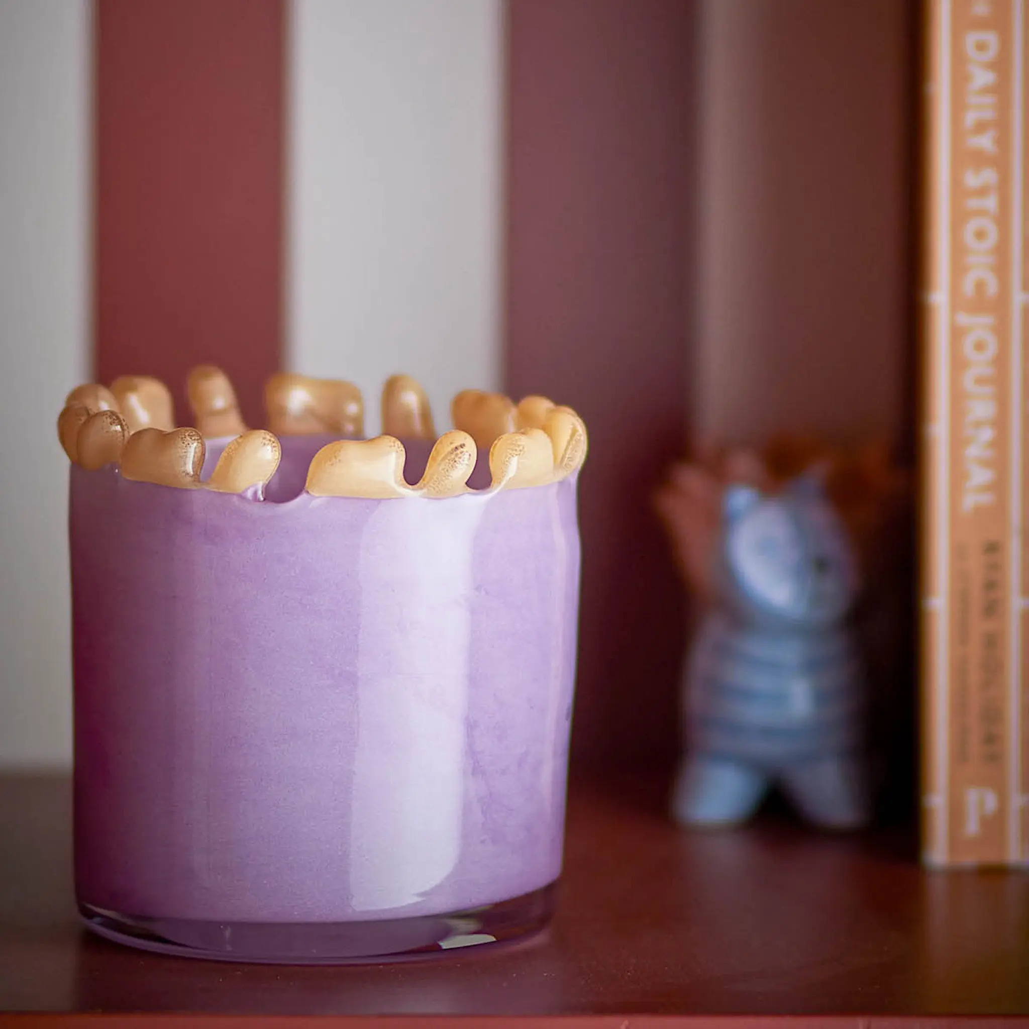 Bloomingville Ljuslykta Edger 8,5x11 cm lila