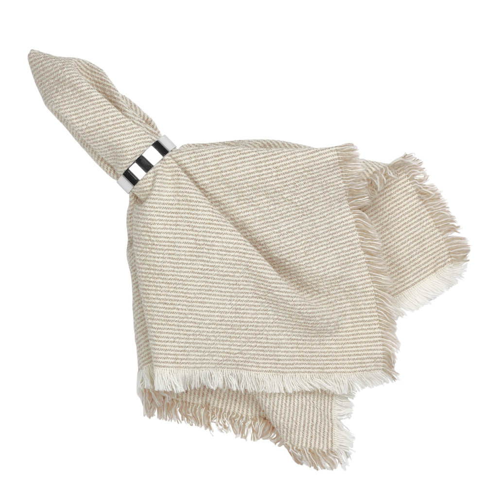 Broste Copenhagen Elouise tygservett 45x45 cm fungi/offwhite