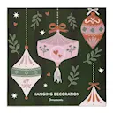 Ornaments hängande dekoration 7,5 cm guld