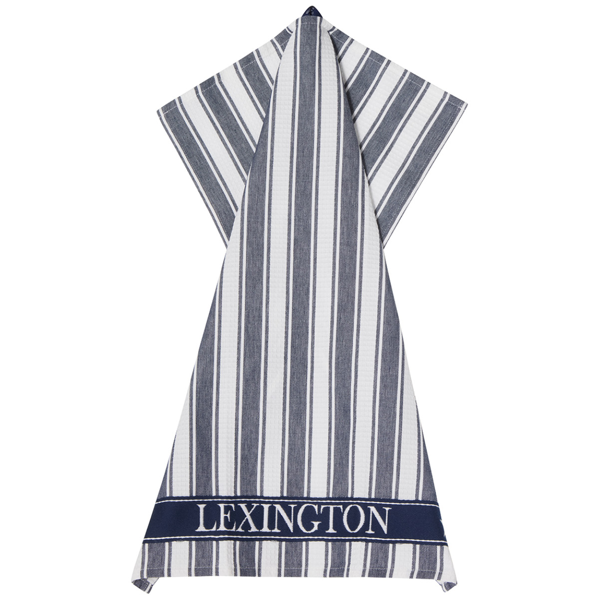 Lexington Icons kjøkkenhåndkle stripet vaffelstruktur 70x50 cm dress blå/hvit