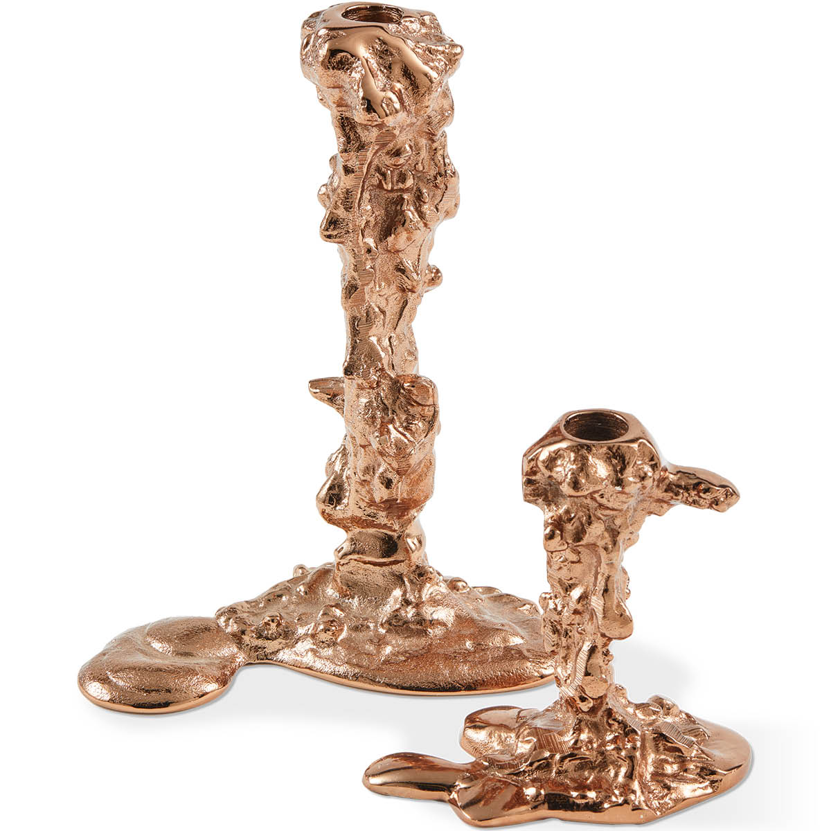 Pols Potten Drip ljusstake S 14 cm roséguld