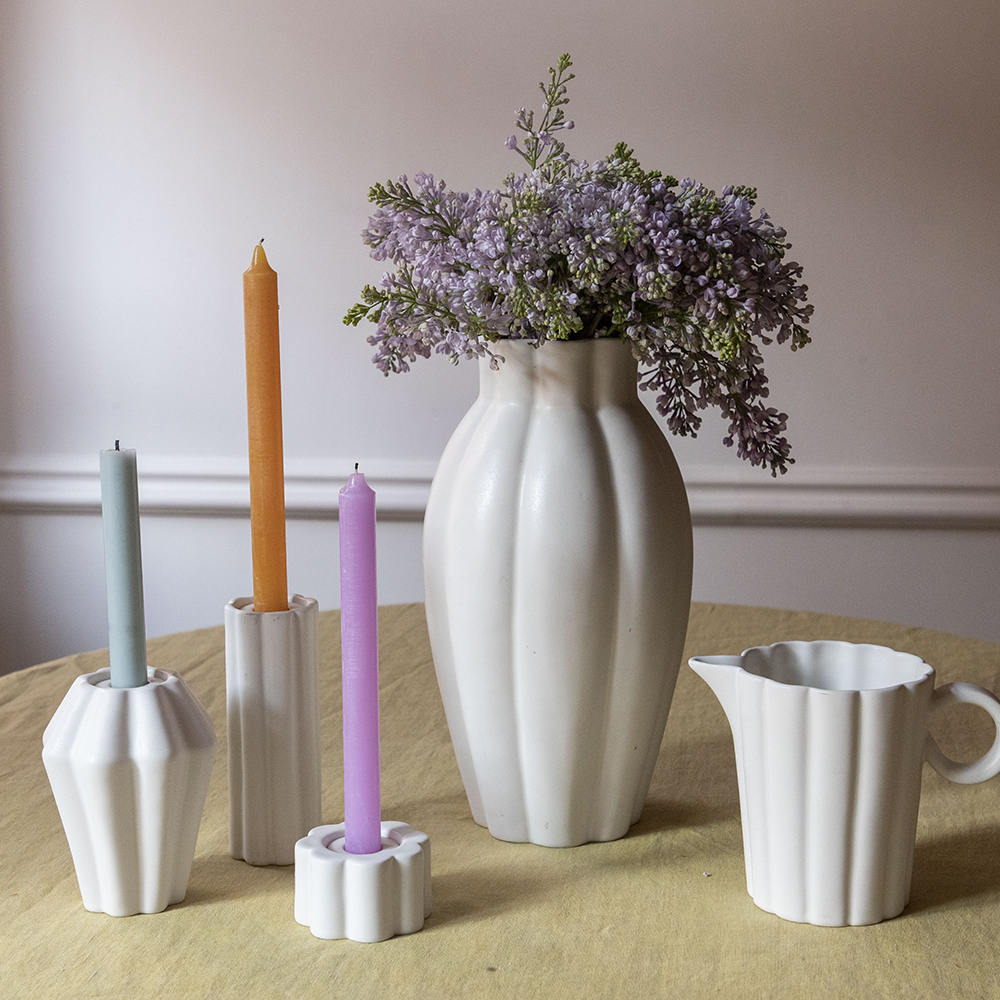 PotteryJo Birgit Vas/Ljusstake 17 cm Shell