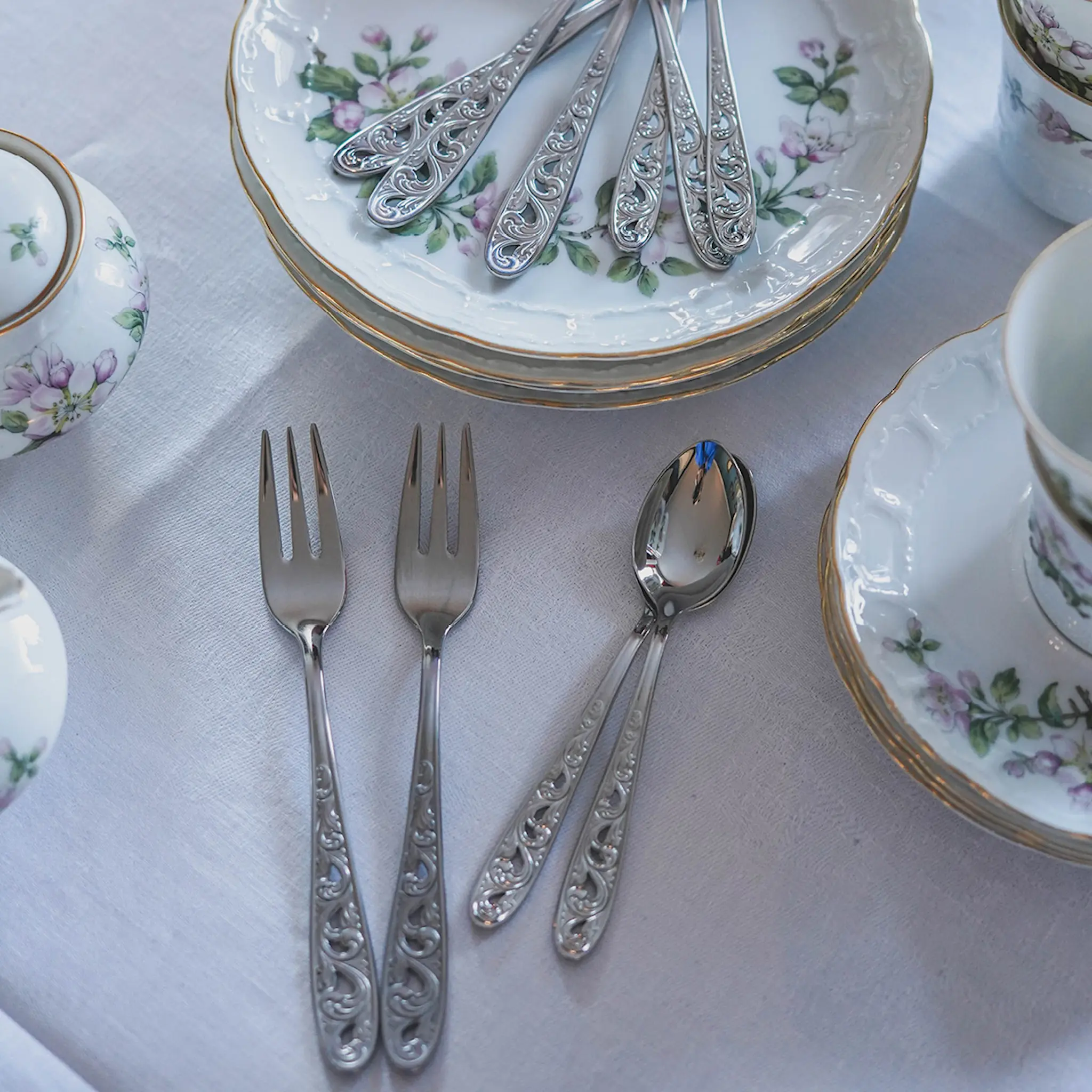 Hardanger bestikk Kristin Dessertset 7 delar