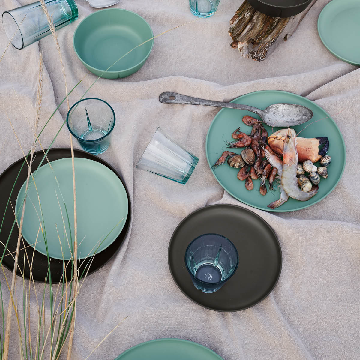 Rosendahl GC Take Lautanen 26 cm 2 kpl Sumunvihreä