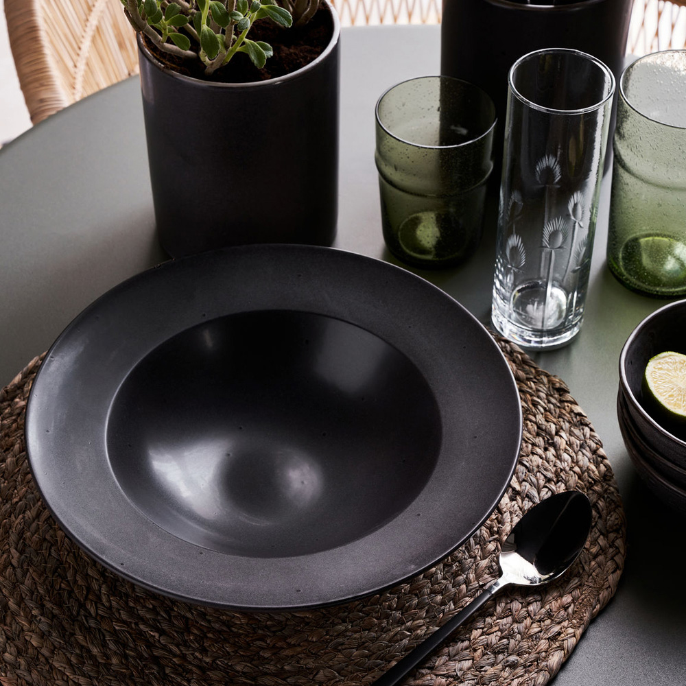 House Doctor Rustic skål/pastatallerken 26 cm mørk grå