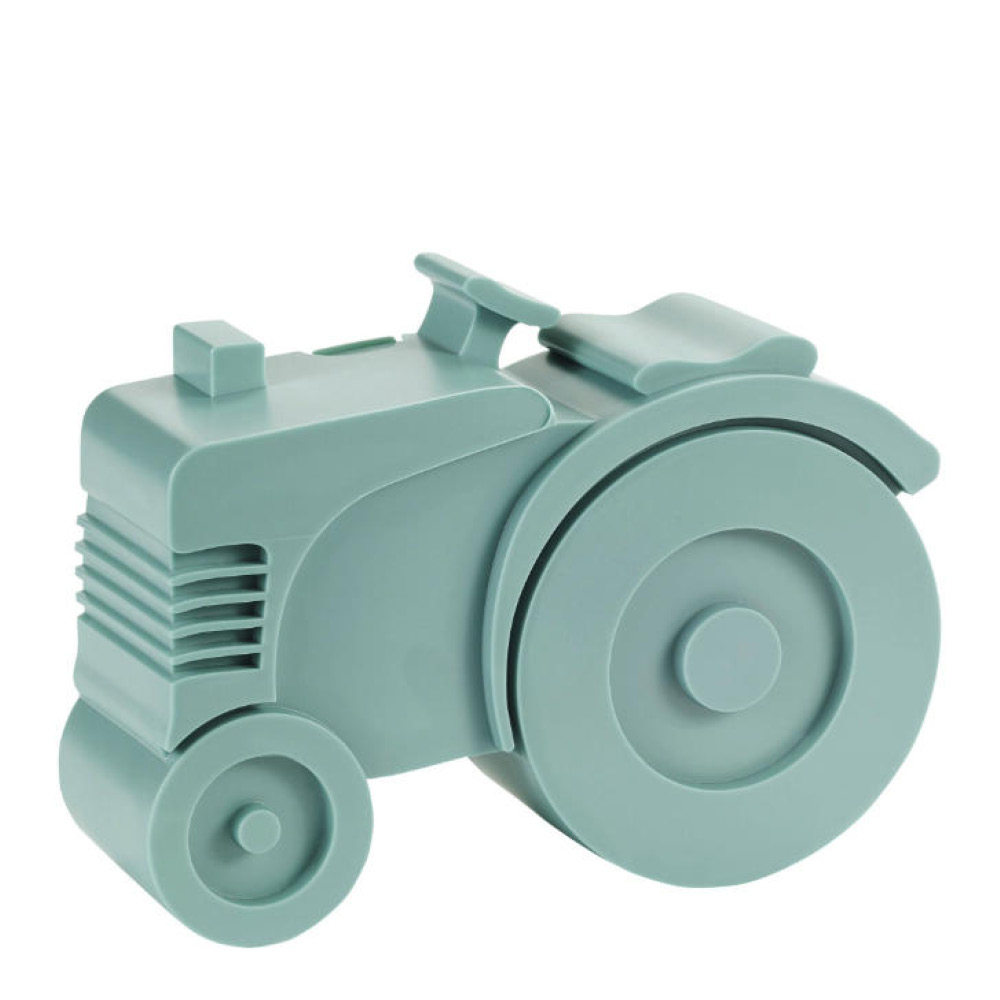 Blafre Traktor matlåda i plast två fack 14x11 cm blågrön