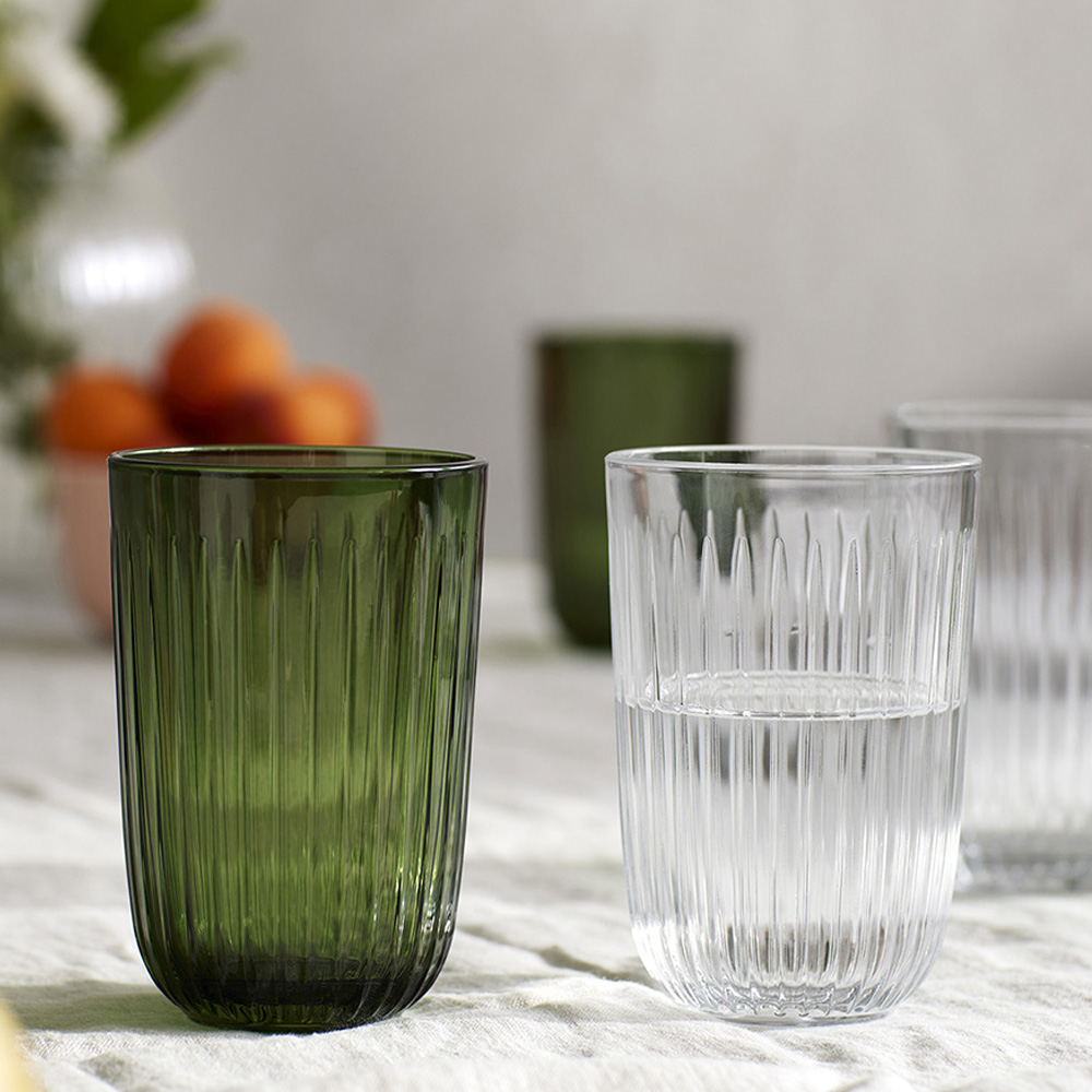 Kähler Hammershøi vannglass 37 cl 4 stk grønn