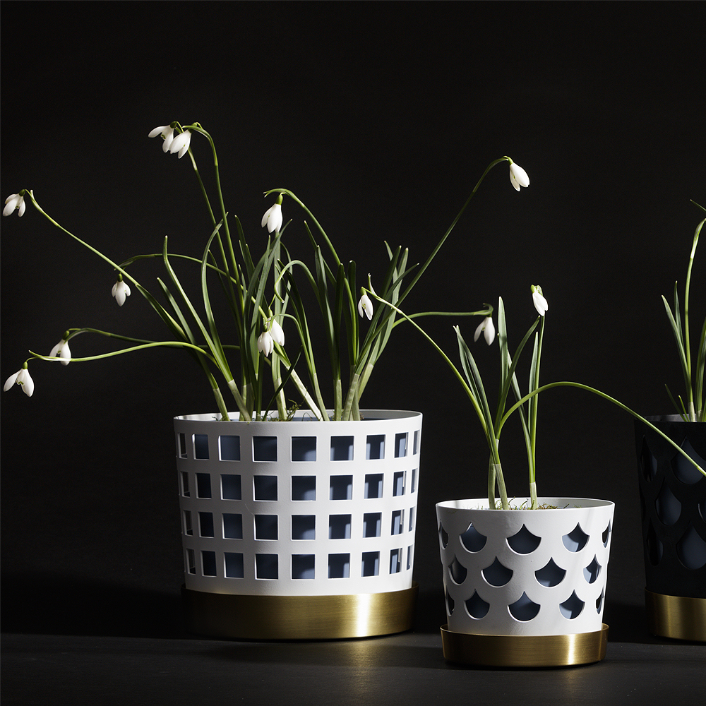 Klong Trio Drop Kukkaruukku 12 cm Valkoinen