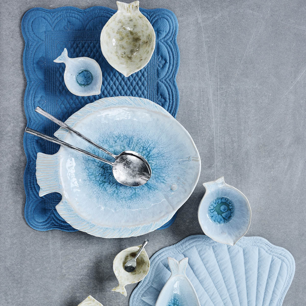 Lene Bjerre Marinelle skål fisk 8 cm blå