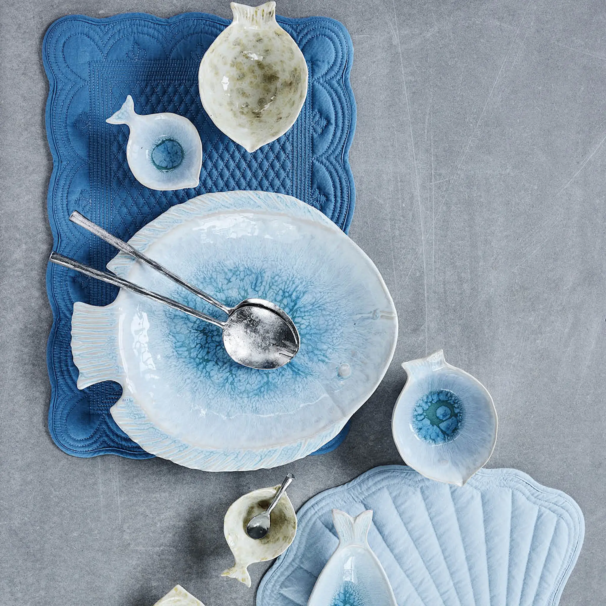 Lene Bjerre Marinelle skål fisk 8 cm blå