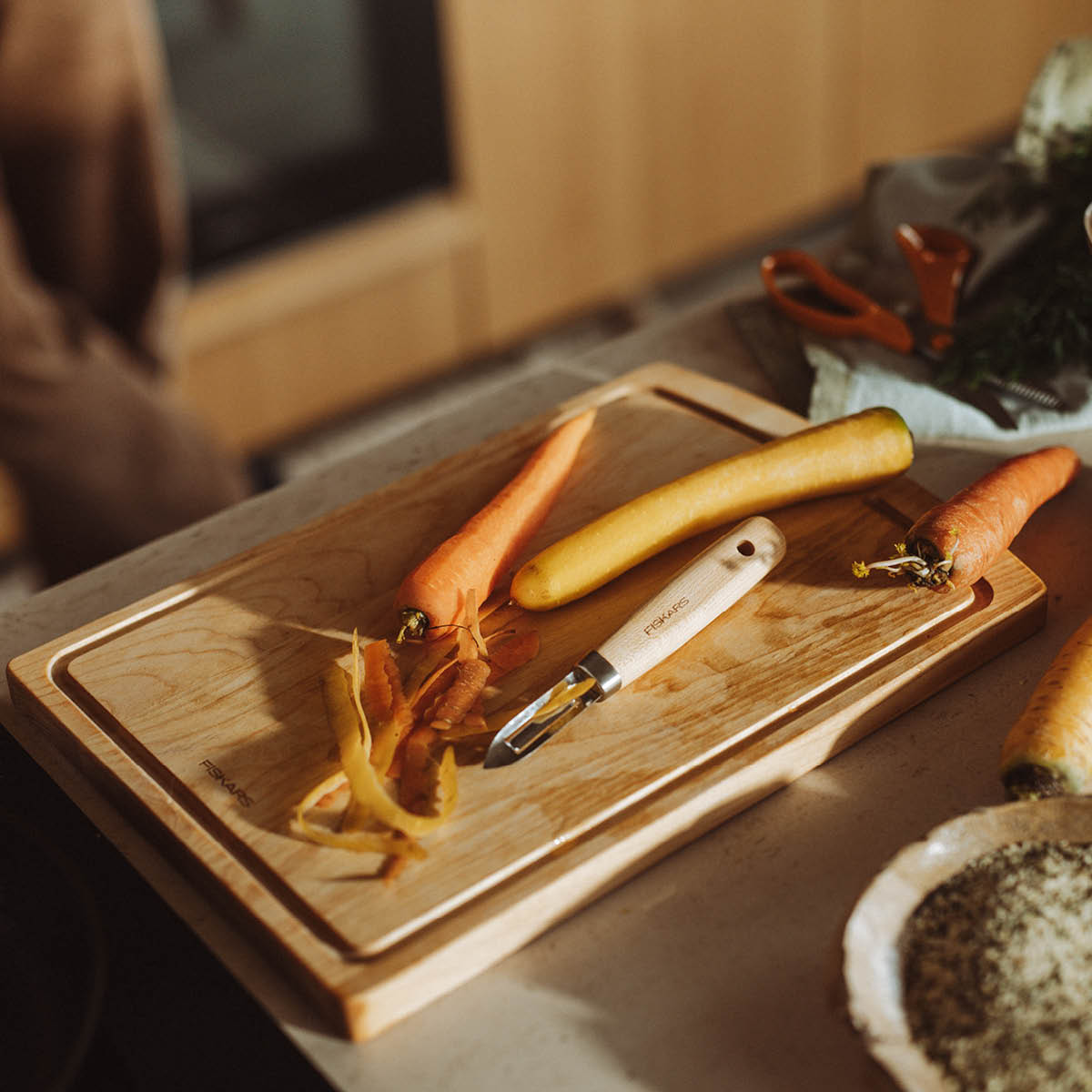 Fiskars Folken skreller fast blad 17 cm tre/stål