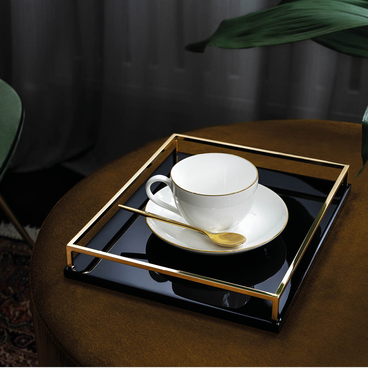 Villeroy & Boch Anmut Gold fat till kaffekopp 15 cm vit/guld