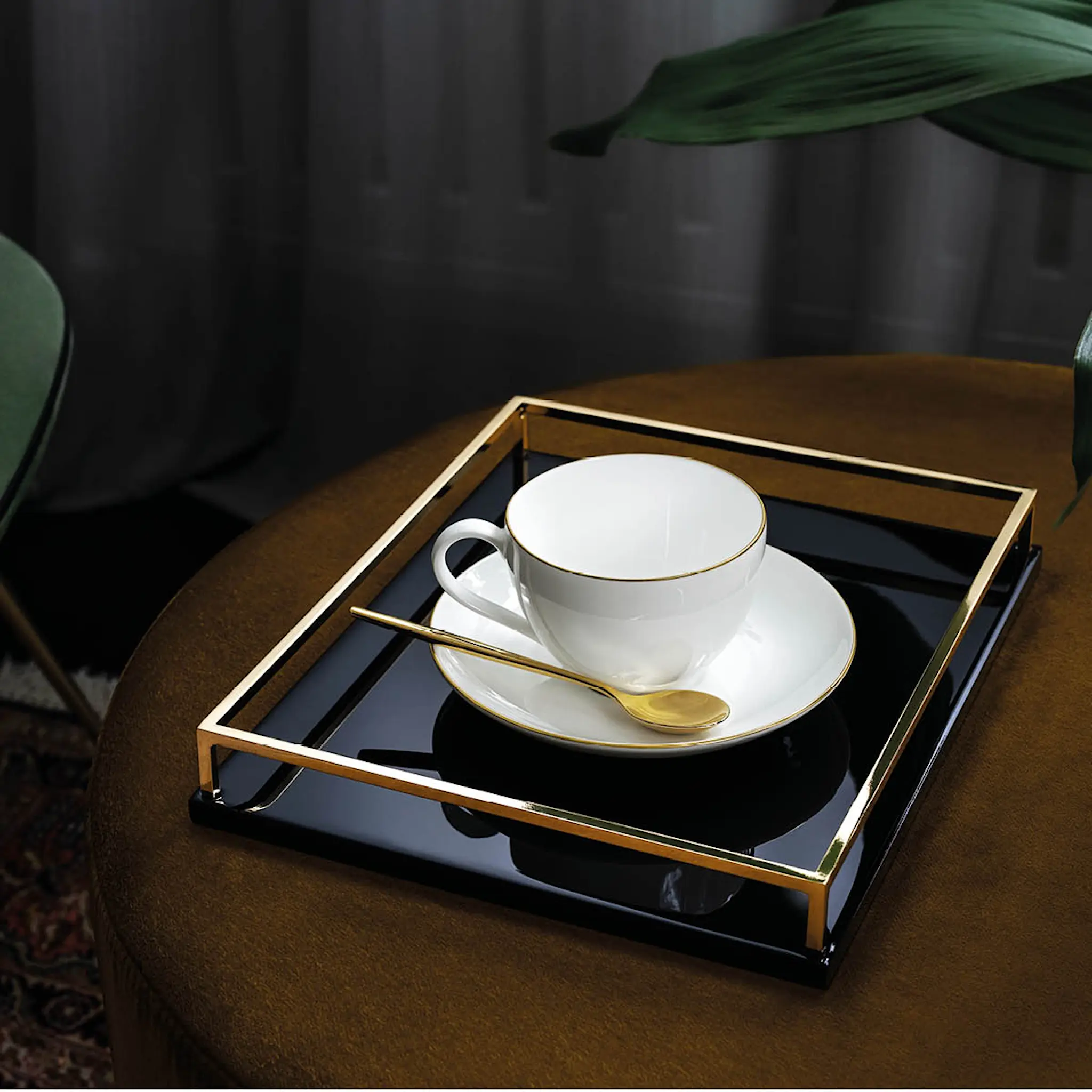 Villeroy & Boch Anmut Gold fat till kaffekopp 15 cm vit/guld