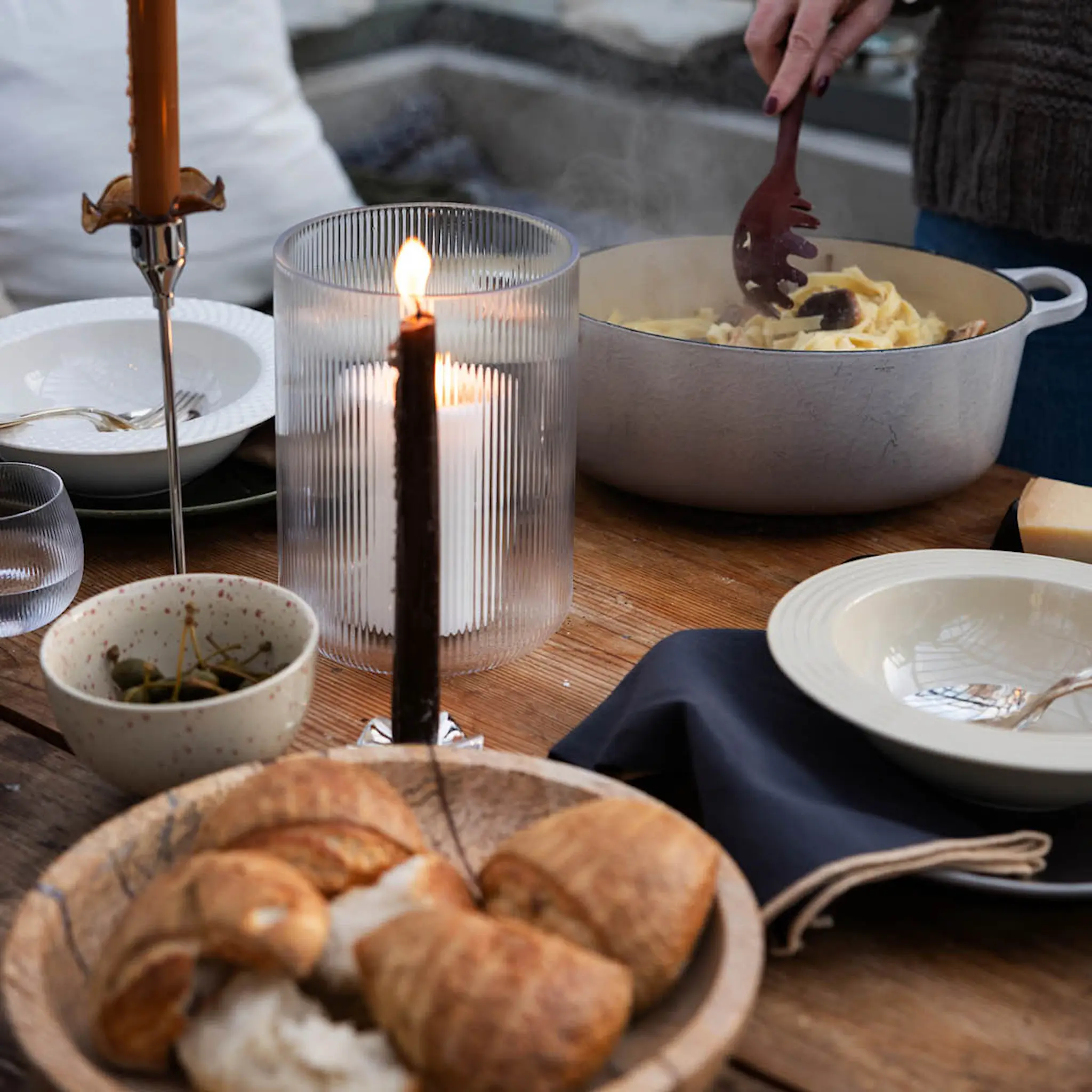 Sagaform Ditte skål 12 cm 2-pack beige/vinröd