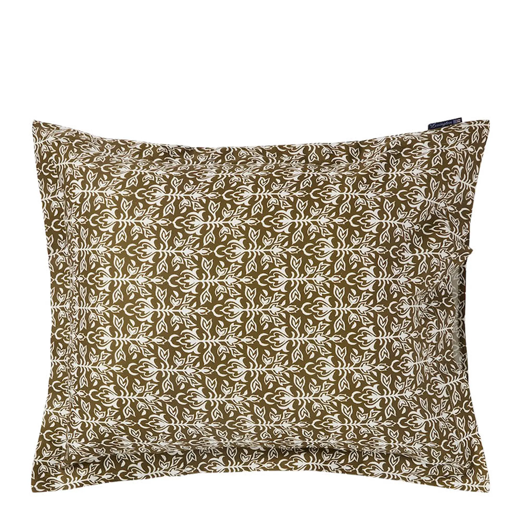 Lexington Örngott 50x60 cm bomullsatin ornament oliv/vit
