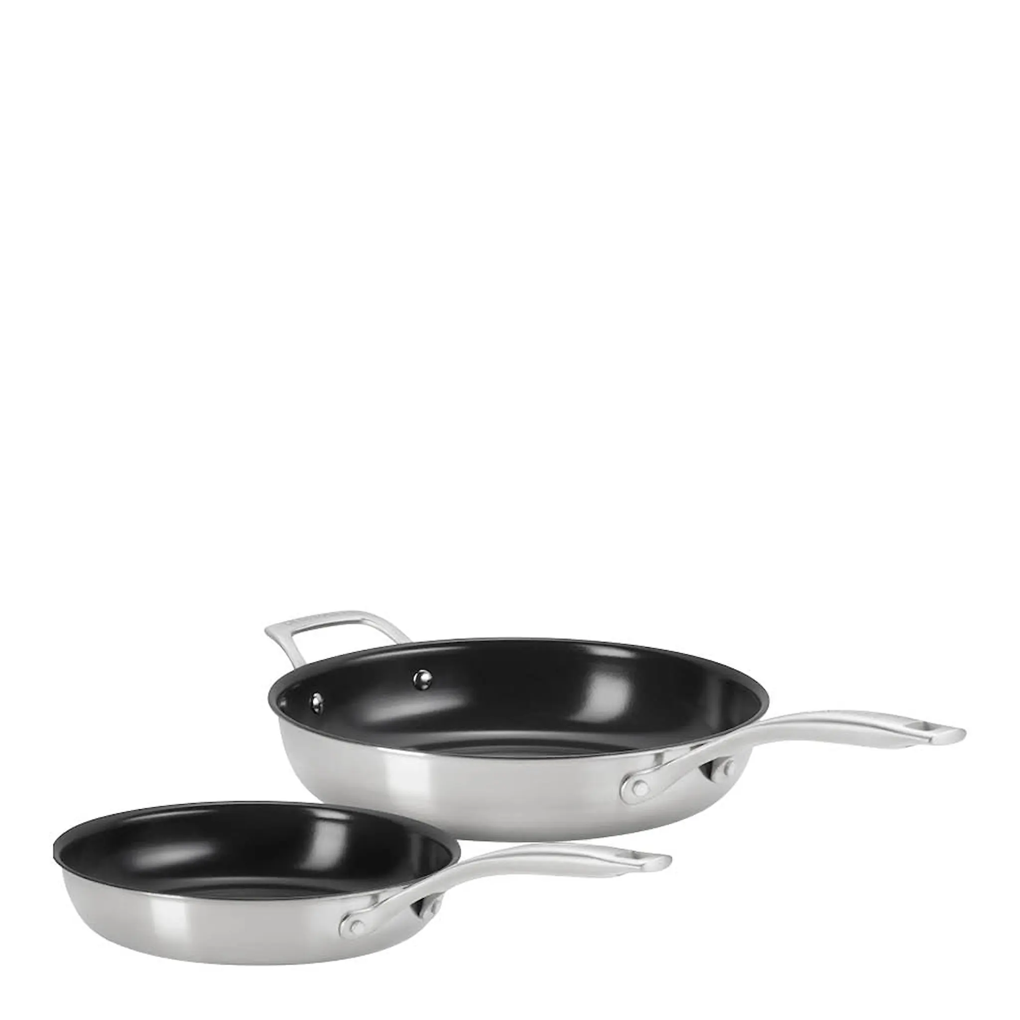 Le Creuset Essential 3-ply stekpanna 2 delar 24+28 cm stål/keramisk