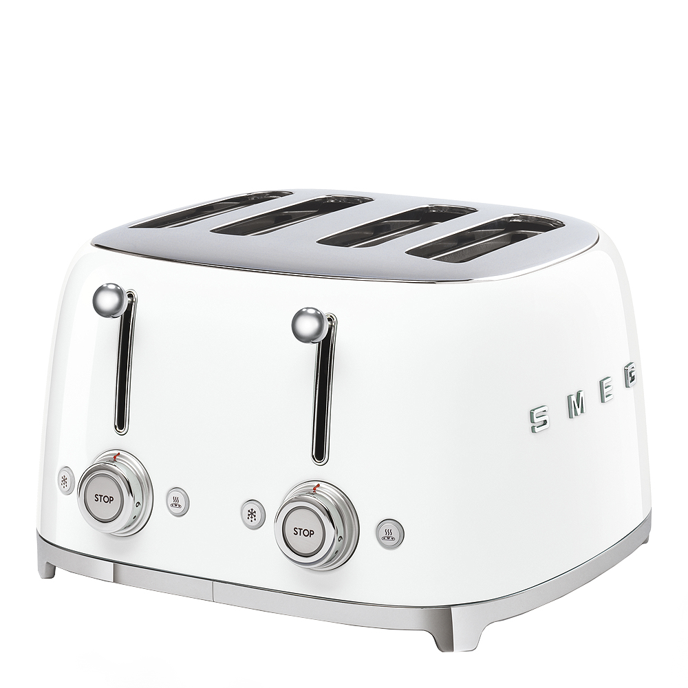Smeg Brødrister TSF03 4 skiver kvadratisk hvit